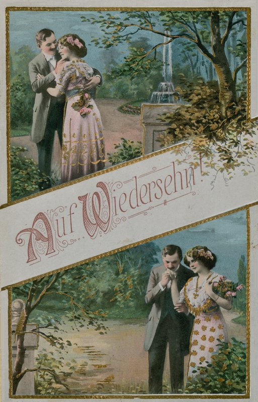 Güle güle tebrik kartı, 1913 by German School