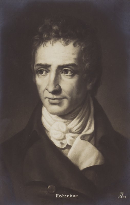 August Kotzebue (1761-1819), Alman dramatist ve yazar (lito) by German School