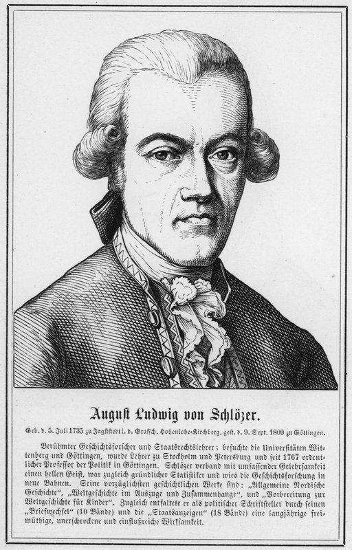 Ağustos Ludwig von Schlozer (gravür) by German School