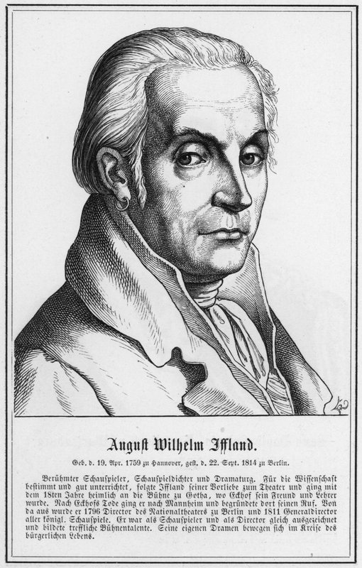 Ağustos Wilhelm Iffland (gravür) by German School