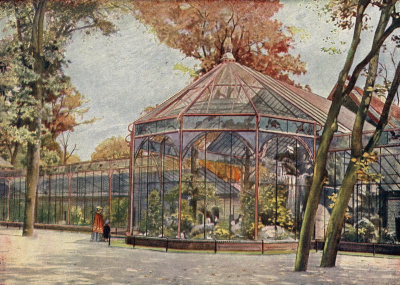 Aviary, Berlin Zooloji Bahçesi, Almanya (renkli taş) by German School