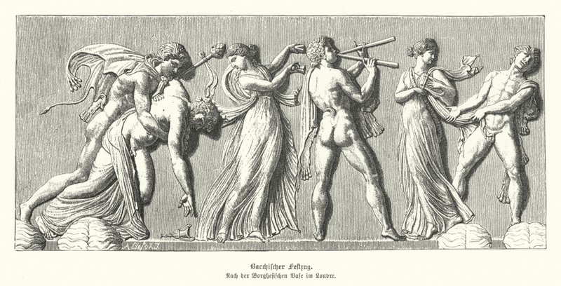 Bacchanalia (gravür) by German School