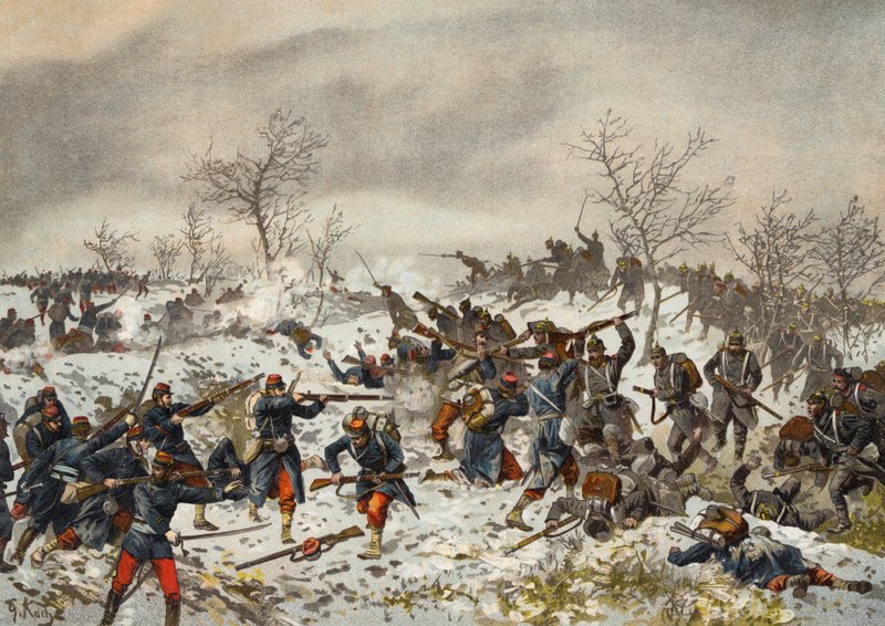 Le Mans-Champagne öncesi savaş, Fransa-Prusya Savaşı, 11 Ocak 1871 by German School
