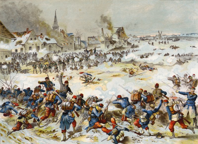 Bapaume Muharebesi, Fransa-Prusya savaşı, 3 Ocak 1870 by German School