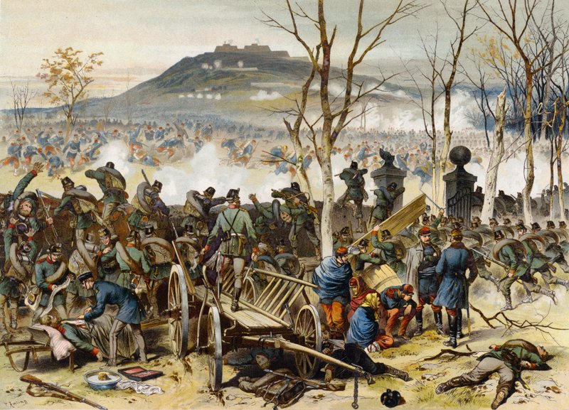 Mont Valerien Savaşı, Fransa-Prusya Savaşı, 19 Ocak 1871 by German School