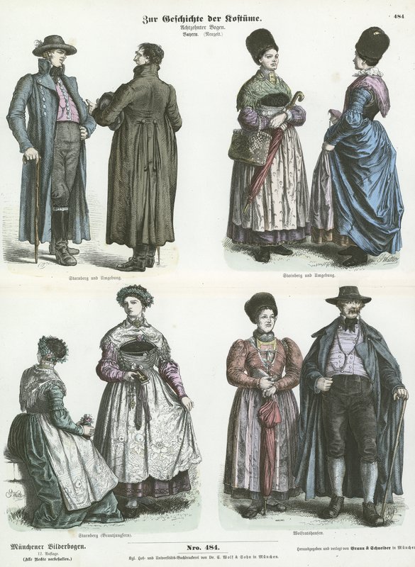 Bavyera kostümleri, 19. yy by German School