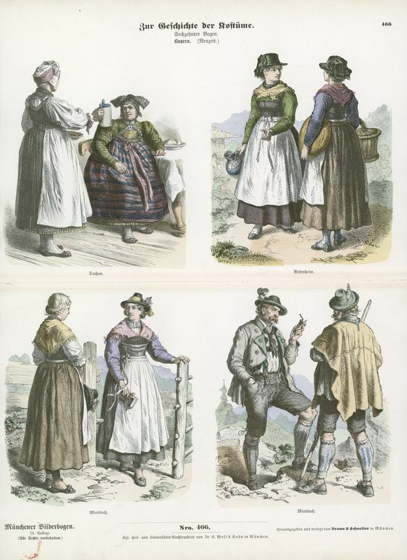 Bavyera kostümleri, 19. yy by German School