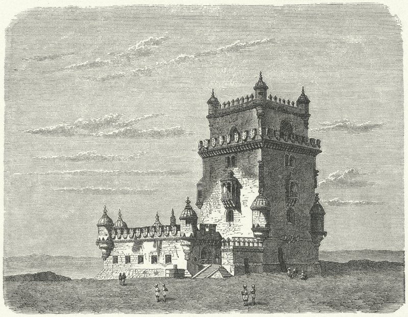 Belem Kulesi, Lizbon (gravür) by German School