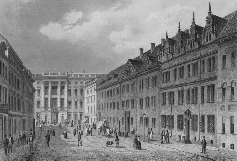 Breite Strasse, Berlin (çelik oyma) by German School