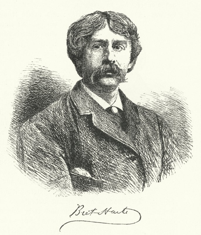 Bret Harte, Amerikalı kısa öykü yazarı ve şair (gravür) by German School