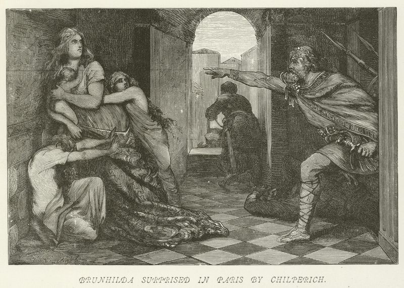 Brunhilda, Chilperich tarafından Paris