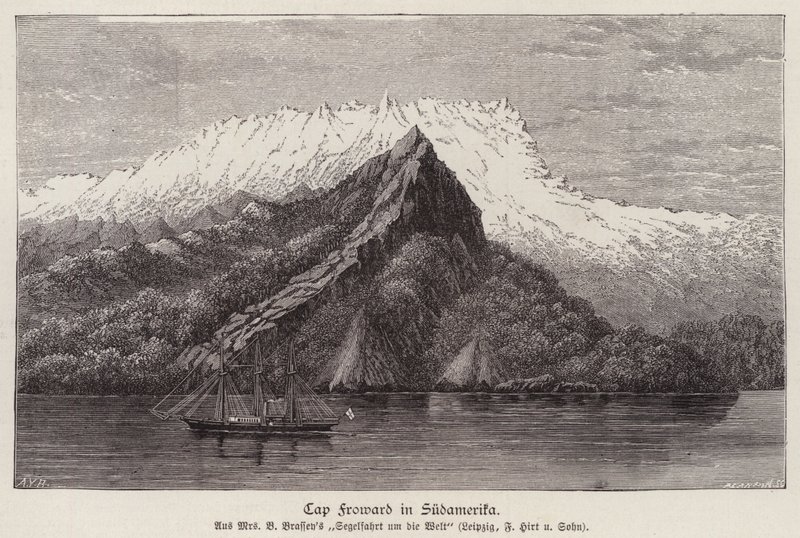 Cape Froward, Şili (gravür) by German School