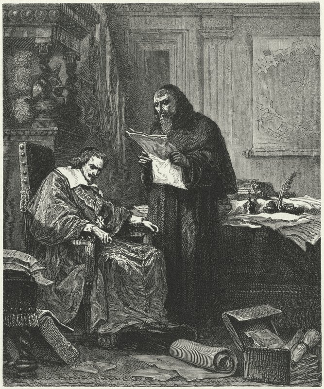 Kardinal Richelieu ve sırdaşı ve ajanı Pere Joseph (gravür) by German School