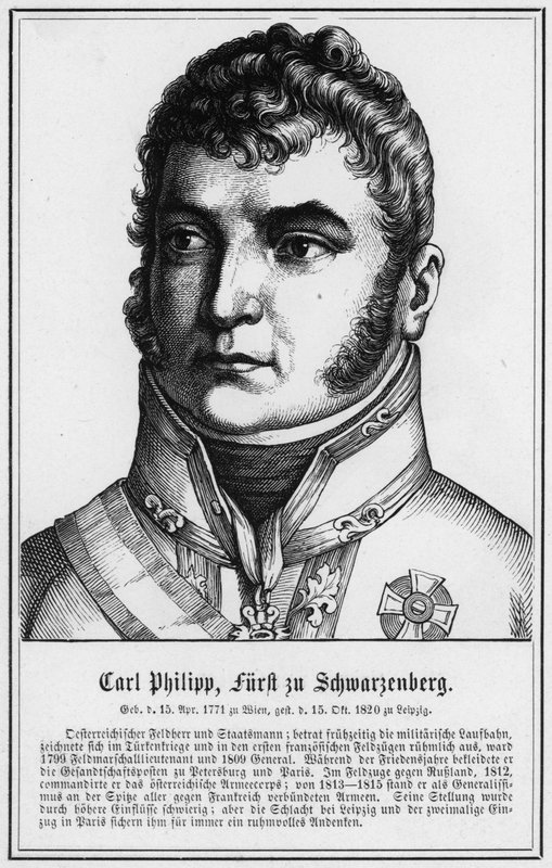 Carl Philipp, Schwarzenberg Prensi (gravür) by German School