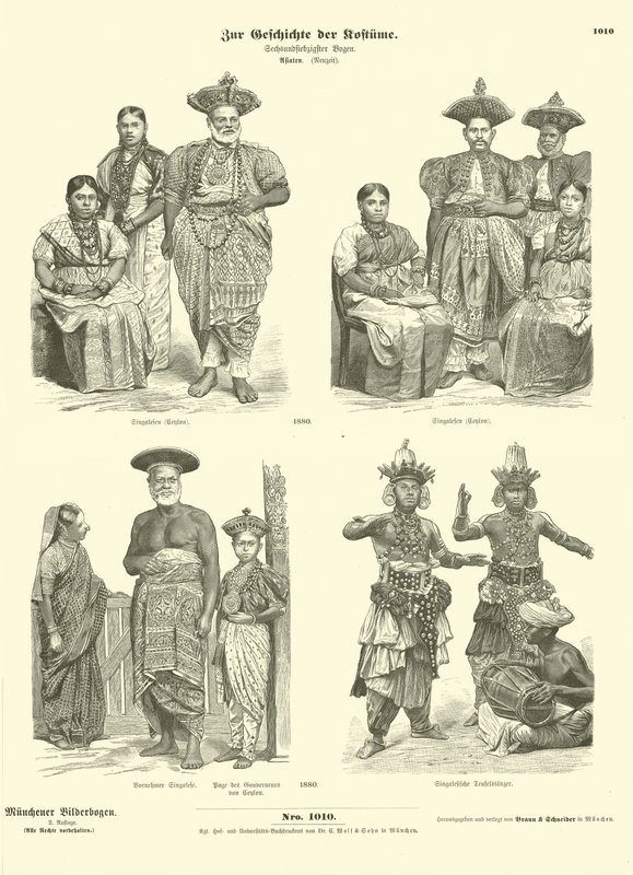 Seylan kostümleri, 1880 by German School
