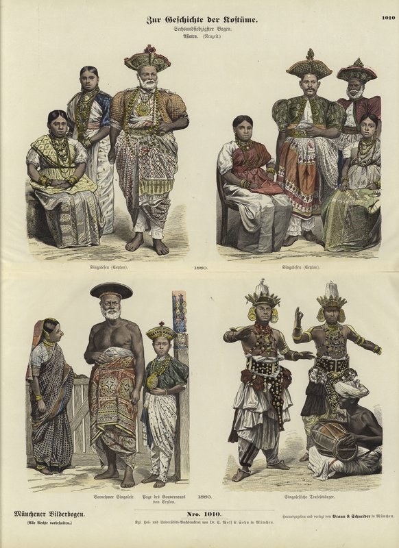 Seylan kostümleri, 1880 by German School