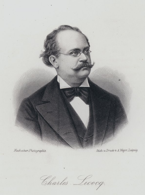 Charles Lecocq, Fransız besteci (gravür) by German School