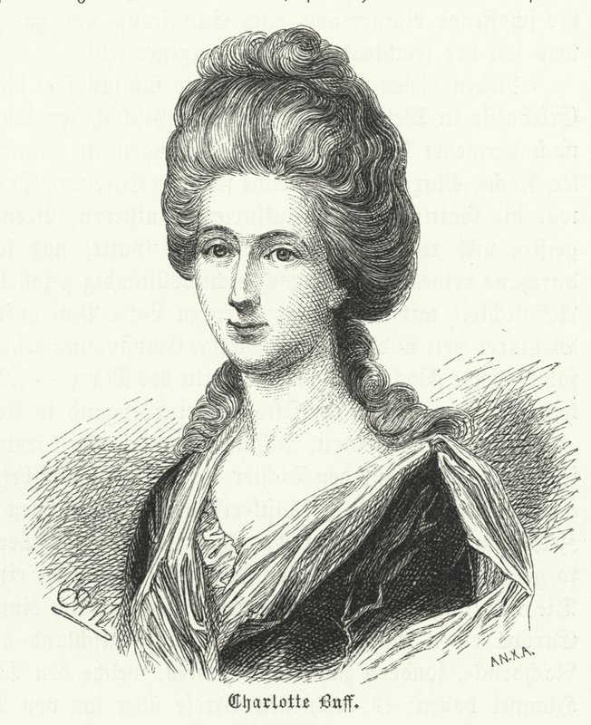 Charlotte Buff, genç tanıdık ve Johann Wolfgang Goethe