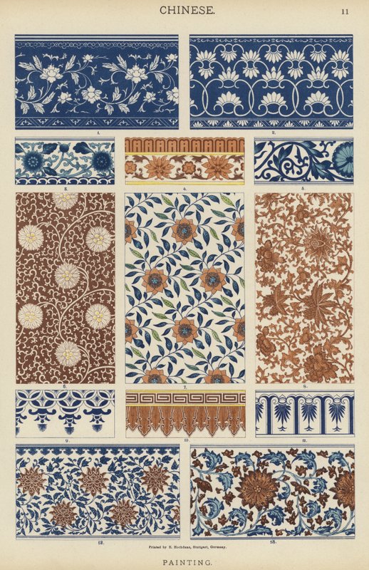 Çince, Resim (renkli taş) by German School
