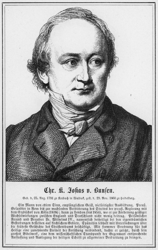 Christian Karl Josias von Bunsen (gravür) by German School