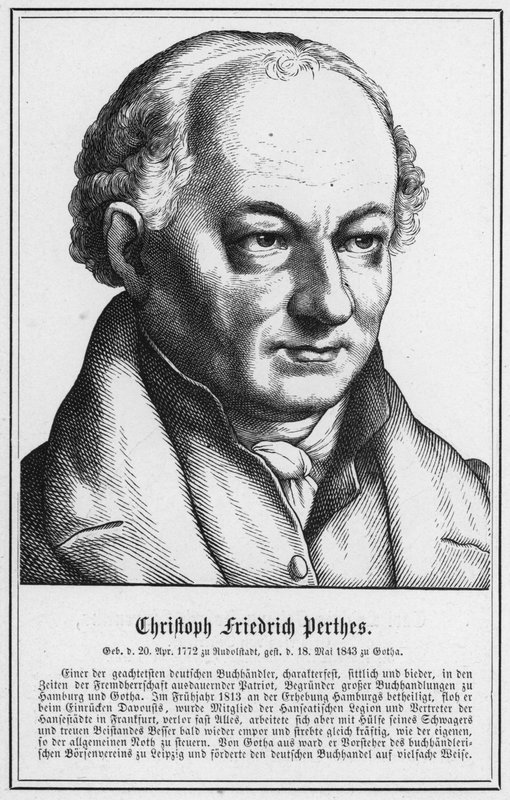 Christoph Friedrich Perthes (gravür) by German School