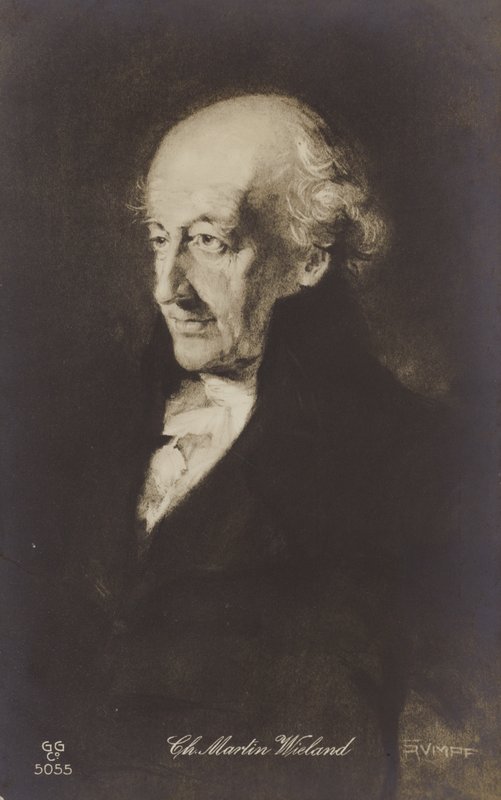 Christoph Martin Wieland (1733-1813), Alman şair, yazar ve çevirmen (lito) by German School