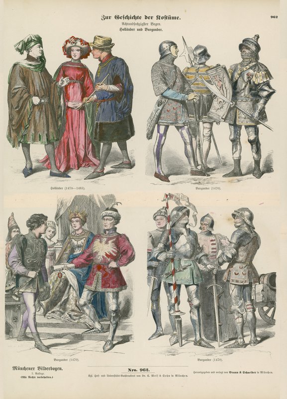 Burgonya ve Hollanda Kostümleri, 15. Yüzyıl by German School