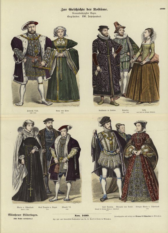 İngiliz ve İskoç kraliyet ve soylularının kostümleri, 16. yüzyıl by German School