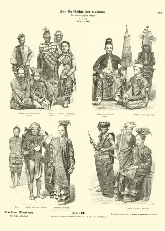 Endonezya Kostümleri, 1880 by German School