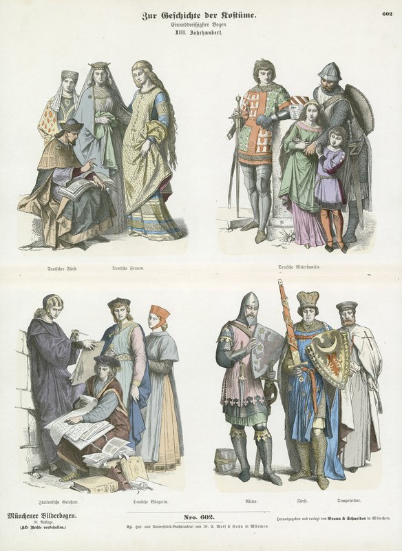 13. Yüzyıl Kostümleri by German School
