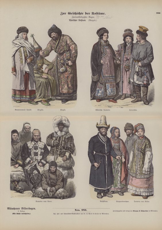 Rus Uzak Doğu Kostümleri, 19. Yüzyıl by German School