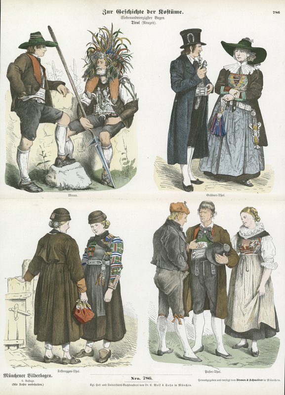 Tirol Kostümleri, 19. Yüzyıl by German School
