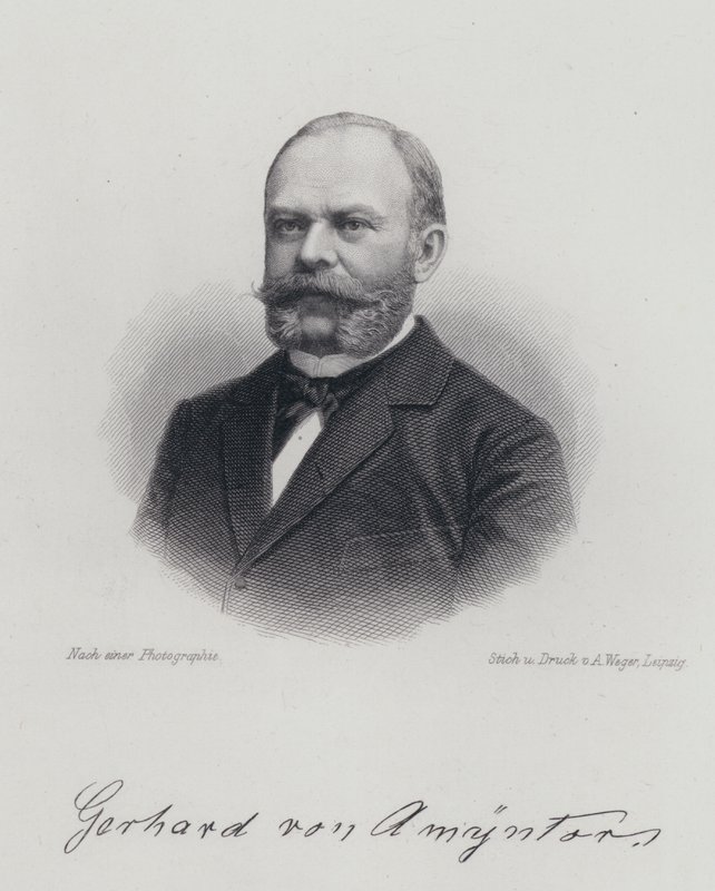 Dagobert von Gerhardt, Alman askeri, şair ve romancı (gravür) by German School
