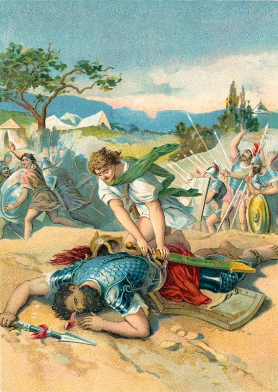 David ve Goliath by German School