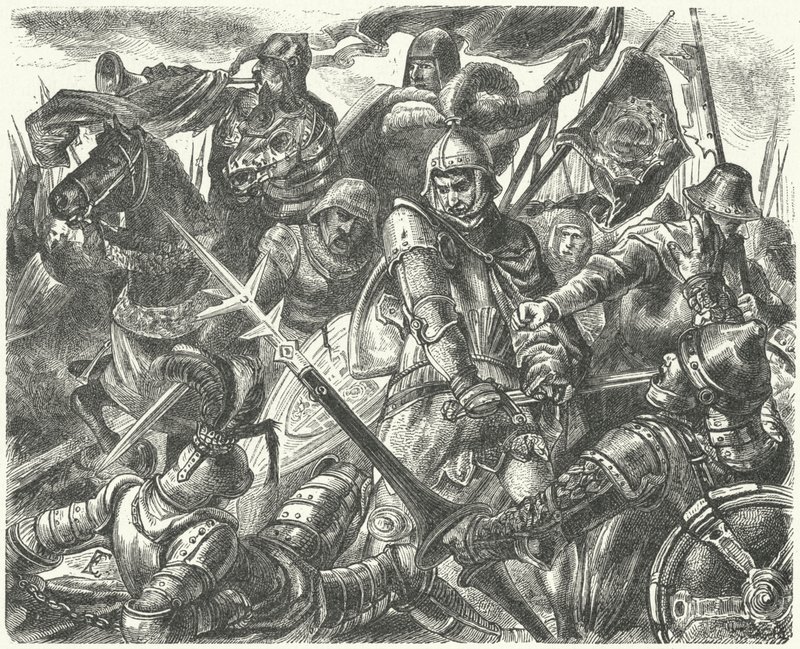 Kastilyalı Peter'in Trastamara'lı Henry'nin elinde ölümü by German School