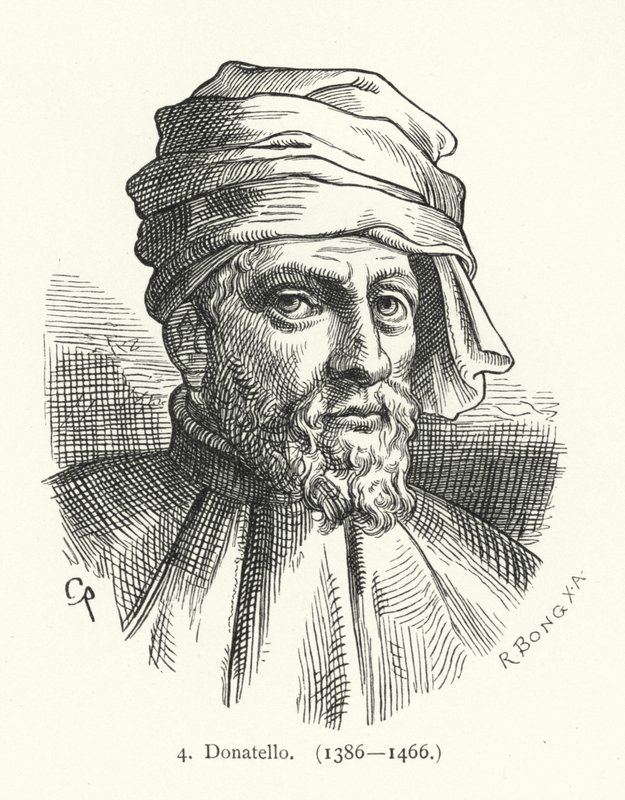 Donatello, İtalyan Rönesans heykeltıraş (gravür) by German School