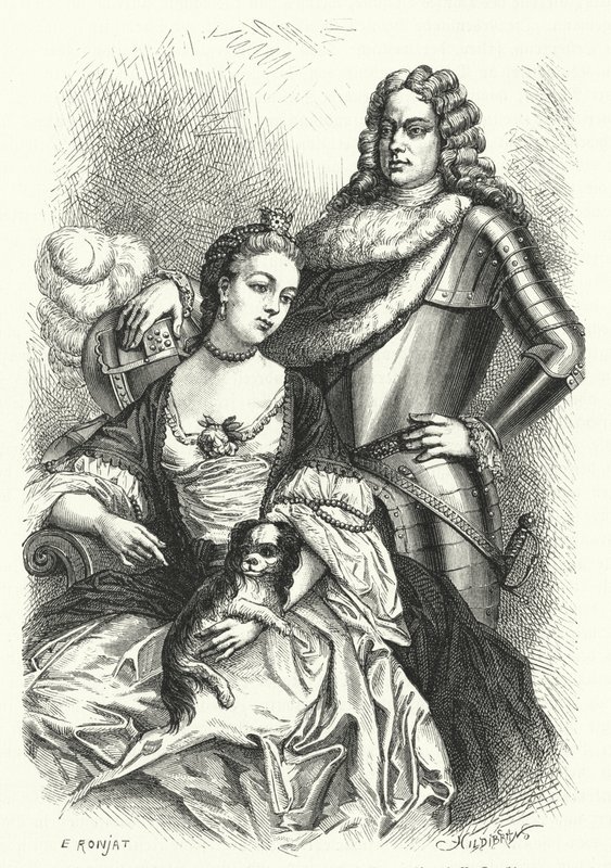 Marlborough Dükü ve Düşesi (gravür) by German School