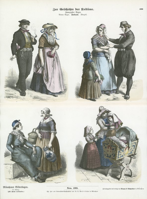 Hollanda kostümleri, 19. yy by German School