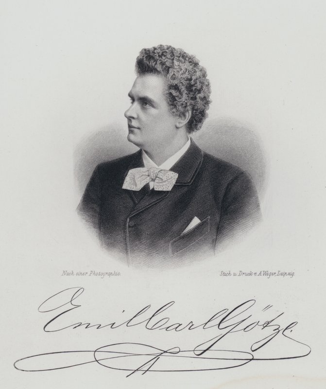 Emil Goetze, Alman opera sanatçısı (gravür) by German School