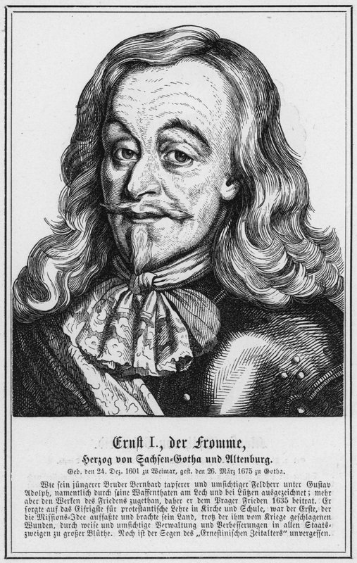 Ernst I, Dindar, Saxe-Gotha ve Altenburg Dükü (gravür) by German School