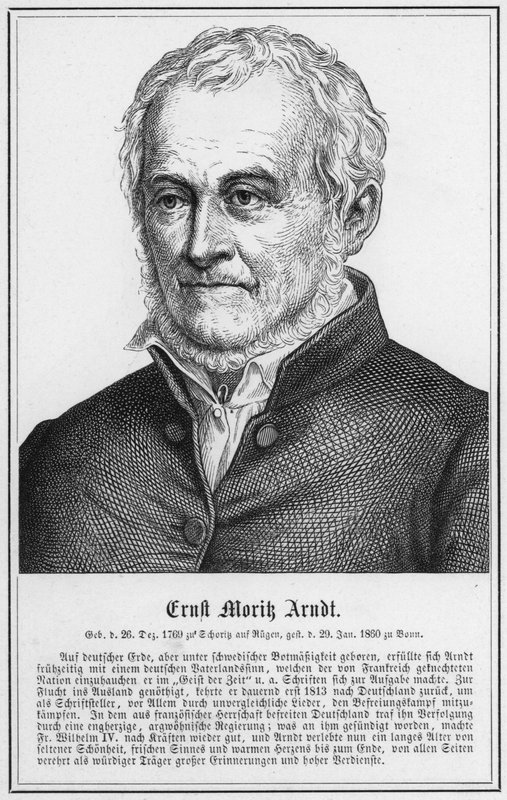Ernst Morik Arndt (gravür) by German School