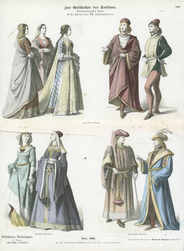 Avrupa kostümleri, 15. Yüzyıl by German School