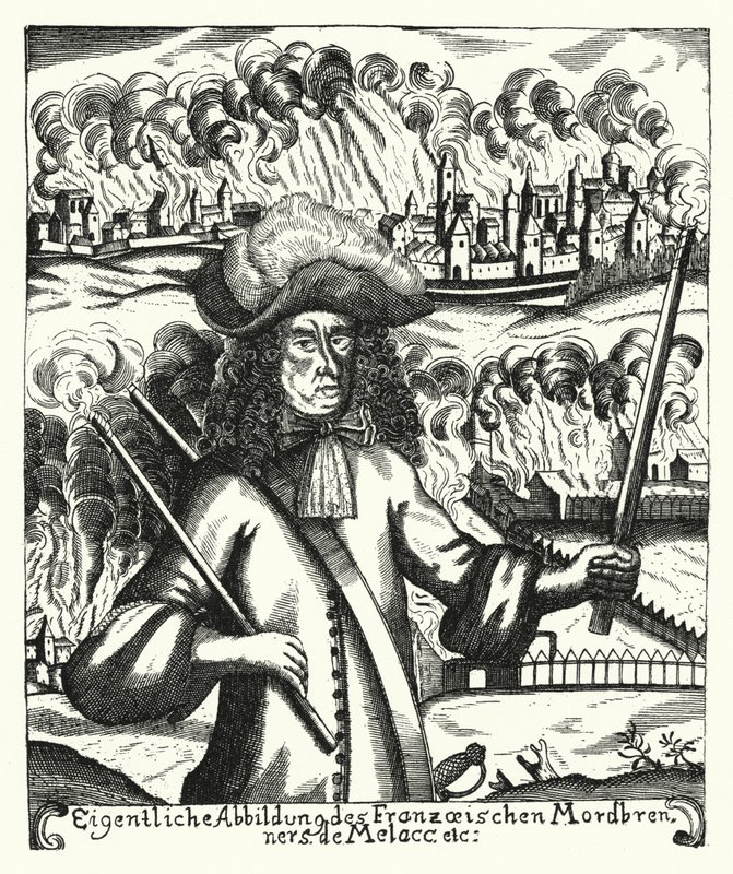Ezechiel du Mas, Kont de Melac, Fransız askeri (gravür) by German School