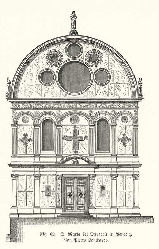 Pietro Lombardo, Venedik, İtalya tarafından tasarlanan Santa Maria dei Miracoli Kilisesi