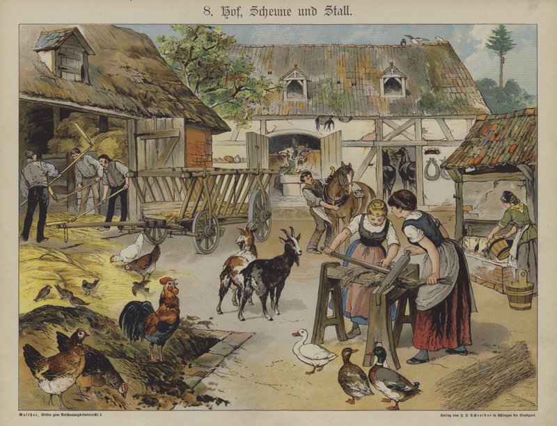 Çiftlik (renkli taş) by German School