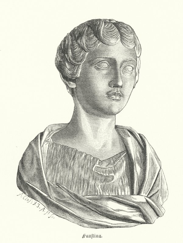 Genç Faustina, Roma İmparatoru Marcus Aurelius'un karısı (gravür) by German School