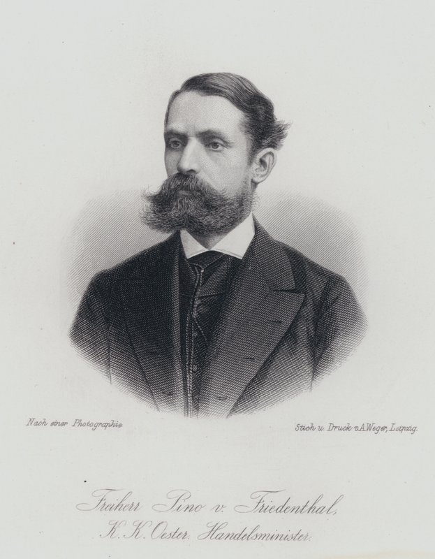 Felix Pino von Friedenthal, Avusturyalı memur ve politikacı (gravür) by German School