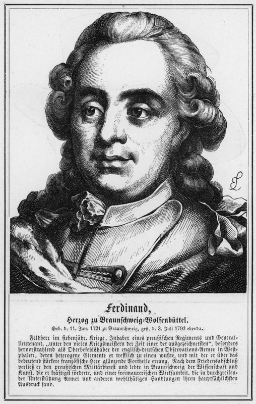 Ferdinand, Brunswick-Wolfenbuttel Dükü (gravür) by German School
