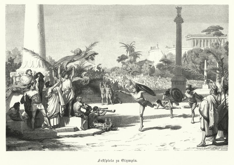 Olympia Festivali, Antik Yunanistan (gravür) by German School