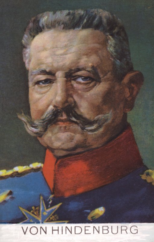Mareşal Paul von Hindenburg, I. Dünya Savaşı